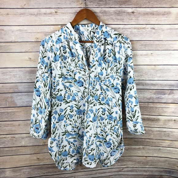 Stitch Fix Fun 2 Fun MacKenzie Floral Popover Top - Picture 1 of 8